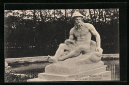 AK München, Ausstellung 1910, Flussgott  - Exposiciones