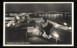 AK Düsseldorf, Gesolei-Ausstellung 1926, Totalansicht Bei Nacht  - Expositions