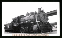 Fotografie A.B. Johnson, Springfield, Ansicht San Antonio / Texas, Dampflok Nr. 32 Der MKT, Eisenbahn USA  - Lieux