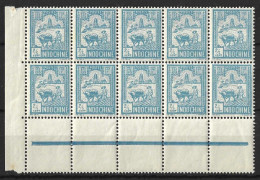 INDOCHINA....." 1927..".....SG138.....BLOCK OF 10........MNH... - Nuevos