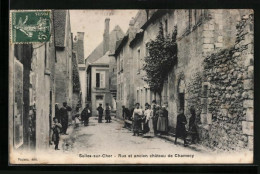 CPA Selles-sur-Cher, Rue Et Ancien Château De Chamecy  - Selles Sur Cher