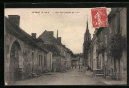 CPA Sougé, Rue Du Château Du Loir, Vue De La Rue  - Sonstige & Ohne Zuordnung