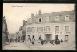 CPA Cour-Cheverny, Hotel Des Trois Marchands, Cafe De L`Hotel  - Cheverny