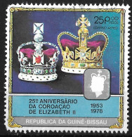 GUINE BISSAU — 1978 Queen Elizabeth Coronation 25P00 Used Stamp - Guinée-Bissau