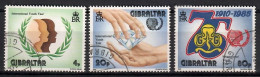 Gibraltar 1985 Mi 497-499 Cancelled  (SZE1 GIB497-499) - Autres