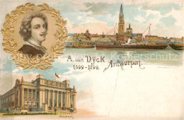 73800390 Antwerpen Anvers Stadtbild Mit Kirche Dampfer Museum A. Van Dyck Antwer - Antwerpen