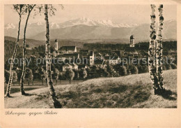 73070656 Schongau Ortsansicht Mit Kirche Alpenpanorama Schongau NZ3 - Other & Unclassified