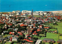 72888059 Borkum Nordseebad Fliegeraufnahme Mit Leuchtturm  Borkum - Borkum