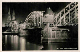 72841928 Koeln Rhein Rheinuferbeleuchtung Dom Koeln Rhein NZ3 - Koeln