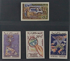 TUNESIEN 580-83 U **  Tag Der Briefmarke UNGEZÄHNT, Komplett, Postfrisch, - Tunisia