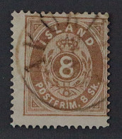 Island  4 A,  Erste Ausgabe 8 Sk. Klarem Stempel AKUREYRI Fotoattest KW 1100,- € - Unused Stamps