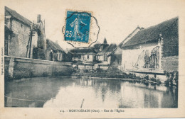 Montgérain (60 Oise) Rue De L'église - Circulée Convoyeur Amiens à Crépy En Valois (recto/verso) Type 3 En 1920 - Autres & Non Classés