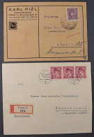 Böhmen & Mähren 1939, 2 MITLÄUFER Belege, Dabei Nachträgliche Entwertung LEIPZIG - Lettres & Documents