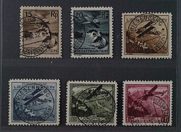 Liechtenstein 108-13, Flugpost 1930, 6 Werte Kpl,. Sauber Gestempelt, KW 340,- € - Oblitérés