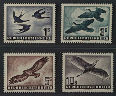 Österreich  984-87 ** Flugpost Vögel 1- 10 Sch. Komplett, Postfrisch, KW 300,- € - Ungebraucht