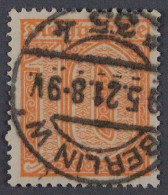 Dienstmarke 65, 10 Pfg. Orange, Ideal Gestempelt, LUXUS, Geprüft BPP, KW 600,- € - 1922-1923 Lokalausgaben