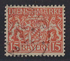 Dienstmarke  27 W,  Wappen 15 Pfg. FRIEDENSPAPIER, Gestempelt, KW 130,- € - Oblitérés