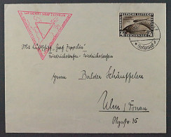 Dt. Reich  498 Brief  Chikagofahrt 4 RM Auf Zeppelinbrief, Selten, KW 800,- € - Brieven En Documenten