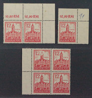 1946, SBZ 155 I-III ** Alle Drei PLATTENFEHLER, Postfrisch, Geprüft 380,-€ - Mint