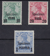 Dt. Post TÜRKEI 12-14 II SP ** A Mit Dach ! SPECIMEN-Aufdrucke, Geprüft, 1260,-€ - Turkse Rijk (kantoren)