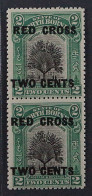 1918, NORDBORNEO 163 II ** Rotes Kreuz, Weiter Abstand, PAAR, Postfrisch, 480,-€ - North Borneo (...-1963)