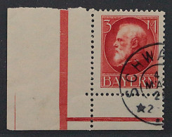 BAYERN 106 I, Ludwig Friedensdruck 3 Mk. Gestempelt, LUXUS, Geprüft BBP, 75,- € - Used