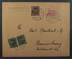 BRAUNSCHWEIG 2 A, Gebührenzettel + Freimarken Auf Drucksache, Fotoattest 500,-€ - 1922-1923 Lokalausgaben