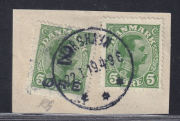 1919, FÄROER 1, Aufdruckprovisorium 2 Öre Auf Sauberem Briefstück, 400,-€ - Islas Faeroes