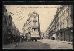 CPA Blois, Les Rue Denis-Papin Et Du Commerce  - Blois