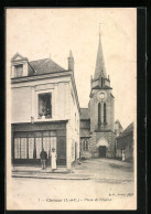 CPA Chouzy, Place De L`Eglise  - Autres & Non Classés