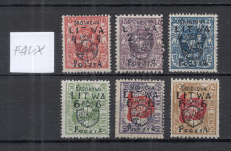 FAUX CENTRAL LITHUANIA 1920 Michel 4 - 6 & 8 - 9 MNH/MH FAKE Fälschungen - Used Stamps