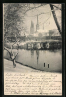 AK Lübeck, Dankwartsbrücke Im Winter  - Lübeck