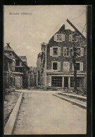 CPA Munster / Elsass, Vue De La Rue Des Lieu En Ruineses, Ruine  - Munster