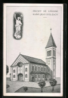 CPA Illzach, Project De L`Eglise Saint-Jean  - Other & Unclassified