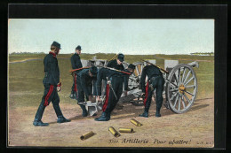 CPA Artillerie, Pour Abattre!, Artillerie-des Soldats Beladen Ein Pièce D'artillerie  - Other & Unclassified