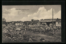 CPA Binarville, Trainwagen Avec Lieu En Ruines  - Other & Unclassified