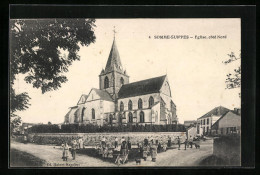 CPA Somme-Suippes, Église, Côté Nord  - Sonstige & Ohne Zuordnung