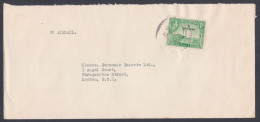 Aden 1952 Used Airmail Cover To England, Boat, Ship, King George VI Overprint - Aden (1854-1963)