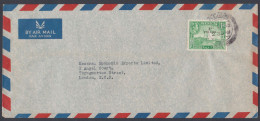 Aden 1952 Used Airmail Cover To England, Boat, Ship, King George VI Overprint - Aden (1854-1963)