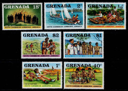 GRE-08- GRENADA 1977 - MNH - SC#:805-811 - SCOUTS- SIXTH CARIBBEAN JAMBOREE, JAMAICA - Grenada (1974-...)