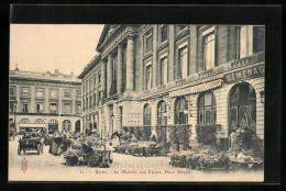 CPA Reims, Le Marché Aux Fleurs, Place Royale  - Reims