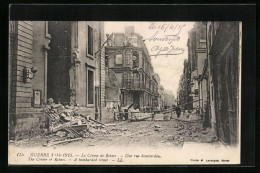 CPA Reims, Une Rue Bombardée  - Reims