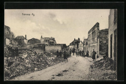 CPA Somme-Py, Une Rue Après La Guerre  - Other & Unclassified