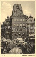 72133504 Trier Marktbrunnen Mit Rotem Haus Trier - Trier