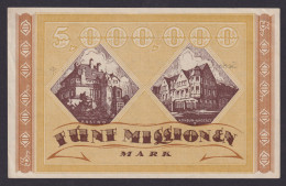 Banknote Geldschein Hattingen Ruhr 5 Mio Henschel Henrichshütte Gute Erhg. Kfr. - Andere & Zonder Classificatie