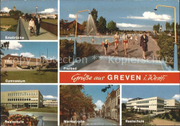 72133166 Greven Westfalen Emsbruecke Freibad Realschule Marktstrasse  Greven - Greven