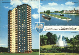 72133137 Schweinfurt Wohnhochhaus Mainpartie Wasserspiele  Schweinfurt - Schweinfurt