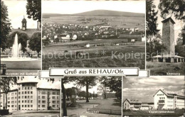 72132709 Rehau Oberfranken Kornberg Kreiskrankenhaus Maxplatz Mit Rathaus Rehau  - Rehau