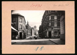 Fotografie Brück & Sohn Meissen, Ansicht Mittweida I. Sa., Deckerstrasse, Restaurant Reichspost, Haus Pettrich & Kops  - Orte