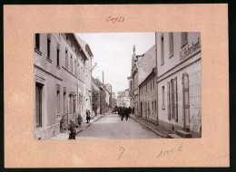 Fotografie Brück & Sohn Meissen, Ansicht Ruhland O. L., Bahnhofstrasse, Hotel Deutsches Haus, Handlung B. J. Haferland  - Orte